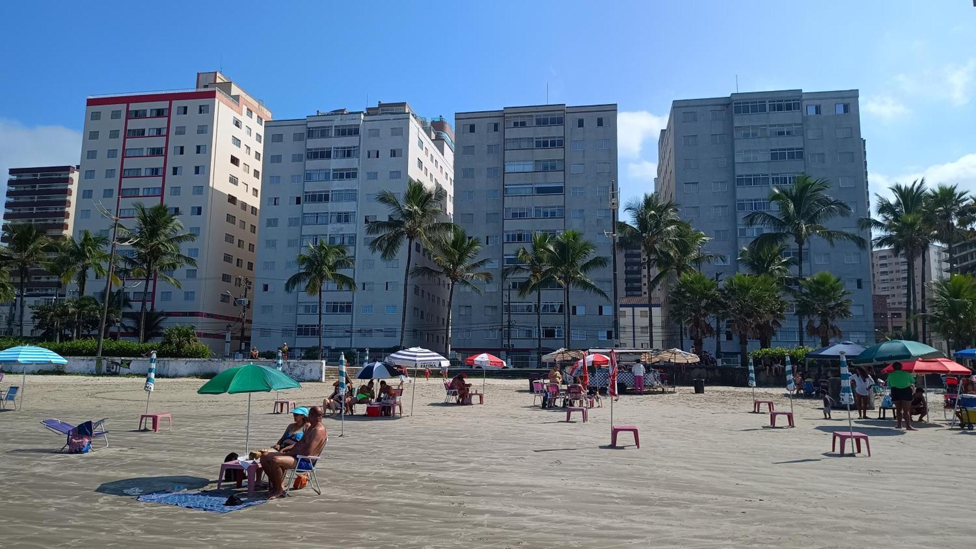 Apartamento Pe Na Areia Vila Caicara 프라이아 그란데 외부 사진